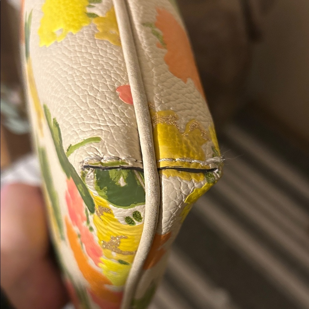Coach Floral Crossbody Bag in Cream and Orange - Picture 5 of 9